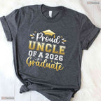 Proud Uncle Of A 2026 Graduate High School Senior Matching Family Party T-Shirt