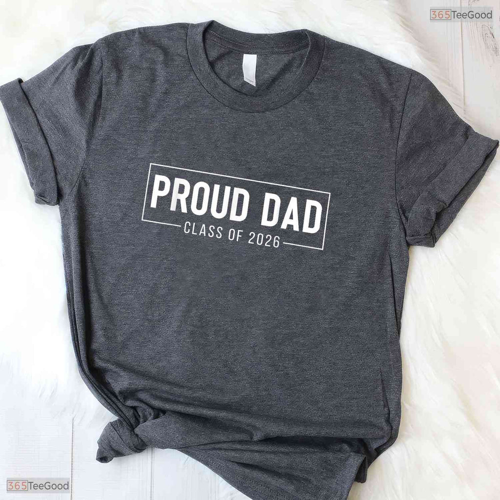 Proud Dad Of A 2026 Graduate Red Stamp Senior Father Family Graduation T-Shirt