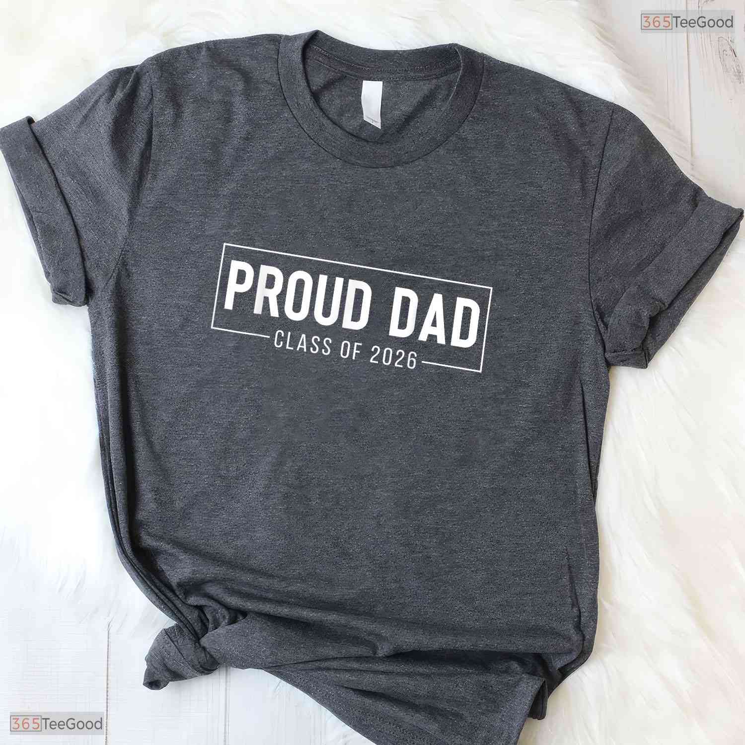 Proud Dad Of A 2026 Graduate Red Stamp Senior Father Family Graduation T-Shirt