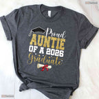Special Proud Auntie Of 2026 Senior Graduate Family Graduation Event T-Shirt