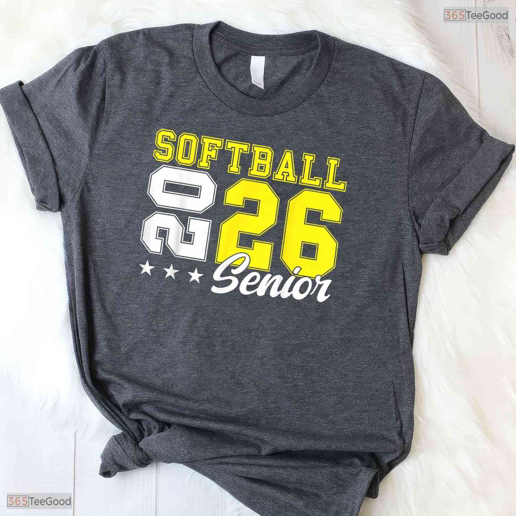 Softball Senior Night 2026 Class Of 2026 Graduation Sports Team Player T-Shirt