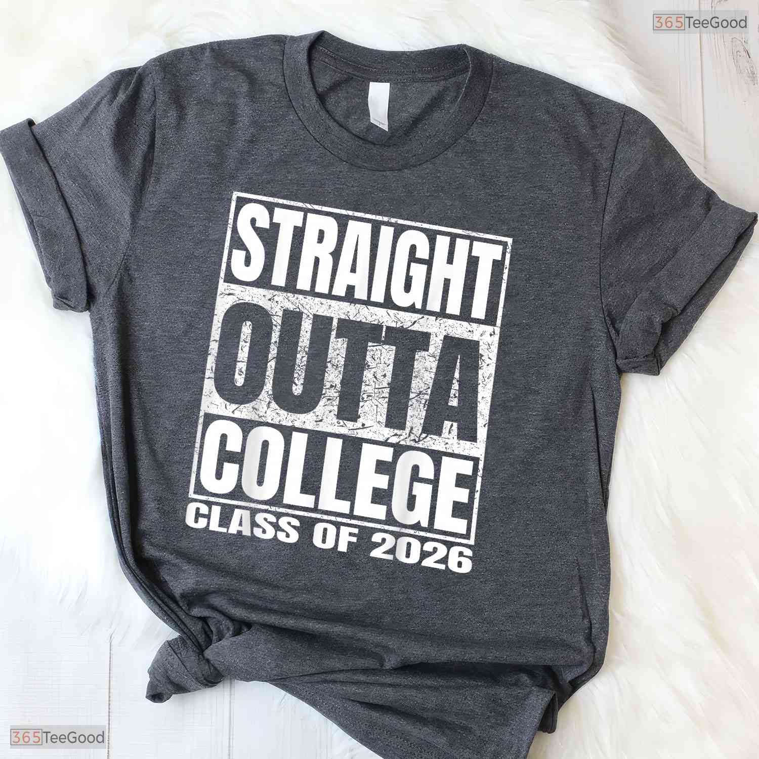 Retro Straight Outta College Funny Graduation Class 2026 University T-Shirt