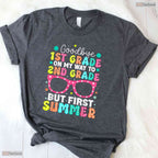 Goodbye 1st Grade Hello 2nd Grade First Summer Break Youth Graduation T-Shirt