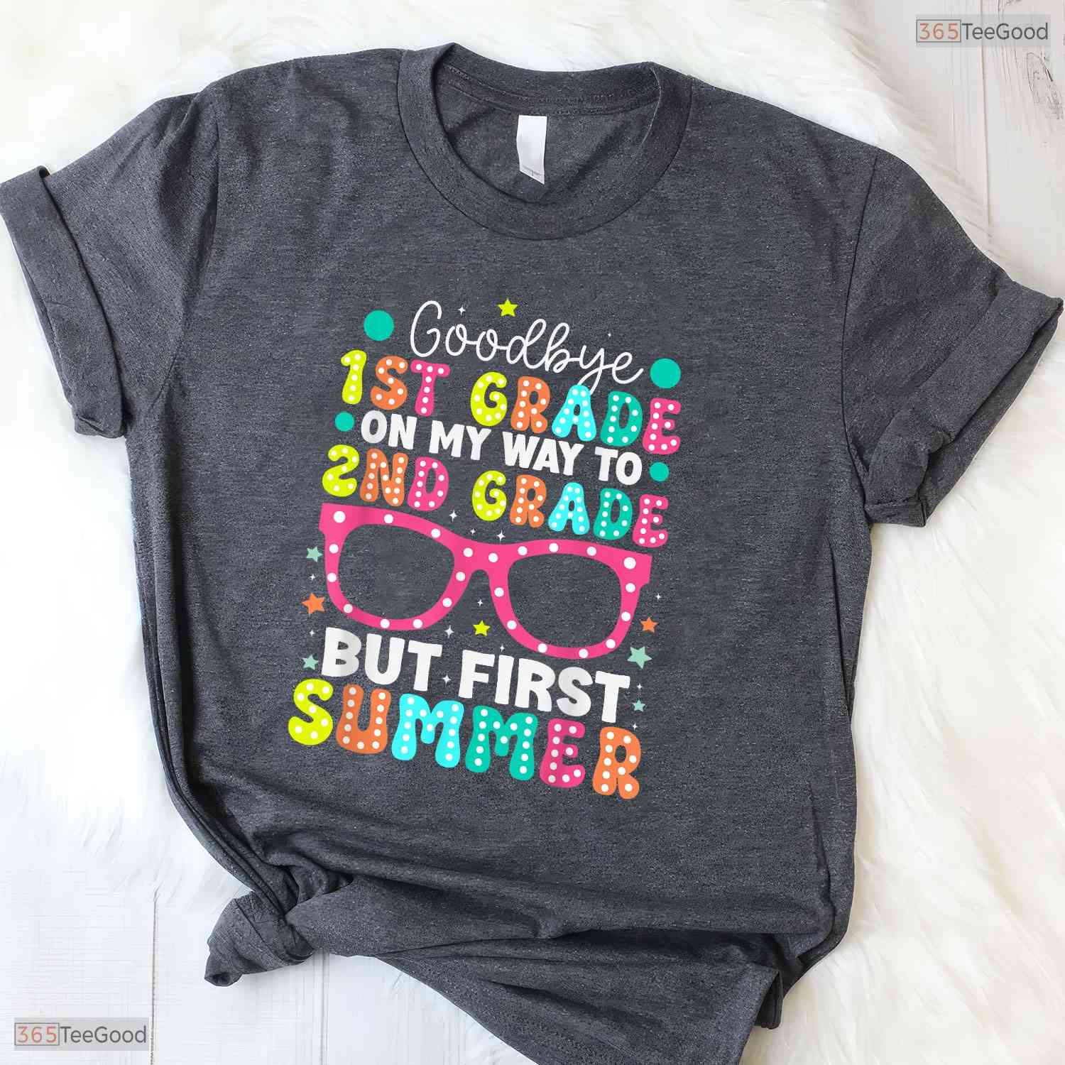 Goodbye 1st Grade Hello 2nd Grade First Summer Break Youth Graduation T-Shirt