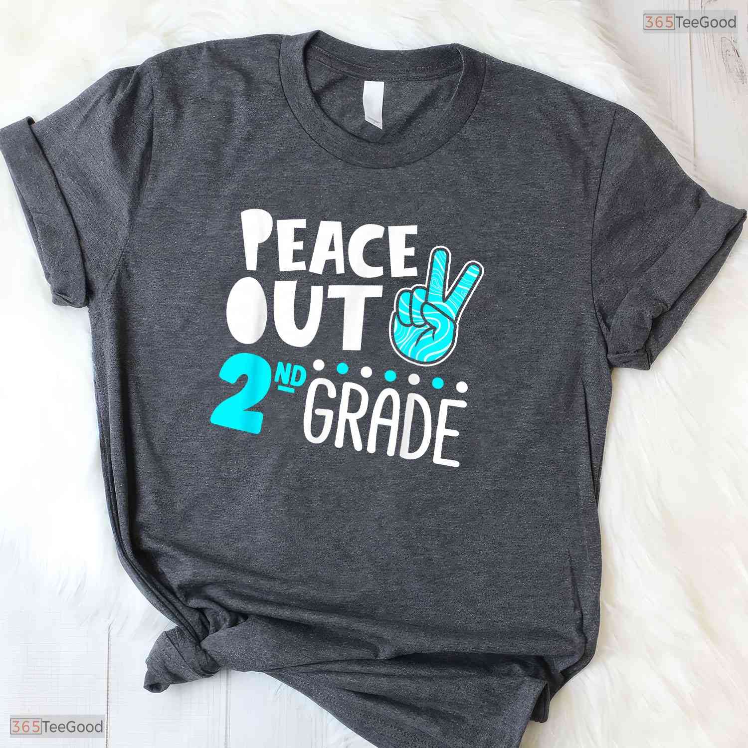 Peace Out 2nd Grade Graduation Funny Last Day Of School 2026 Kids Party Shirt