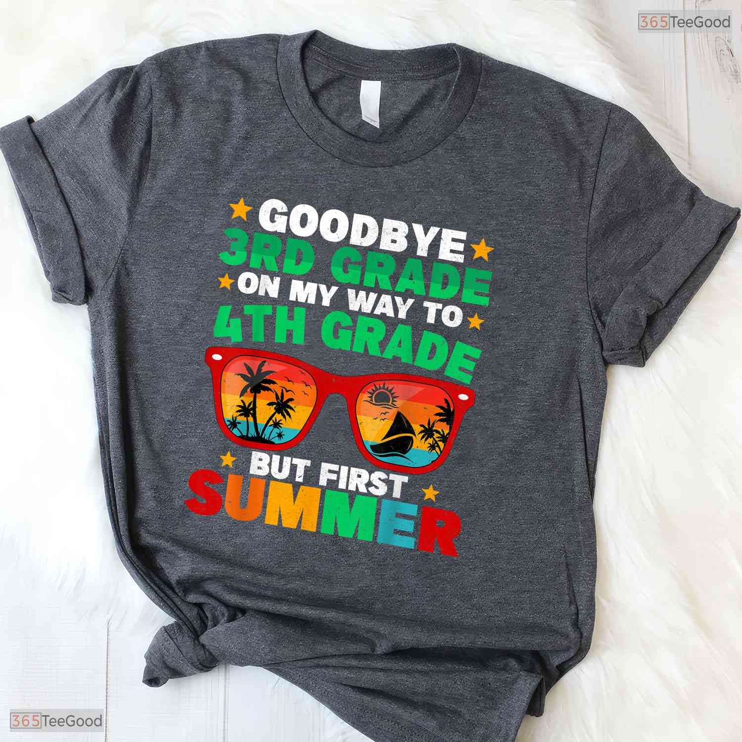 Goodbye 3rd Grade Hello Summer Youth Graduation Last Day Of School Boys T-Shirt