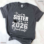 Matching Proud Sister Of A 2026 Graduate Family University Celebration T-Shirt