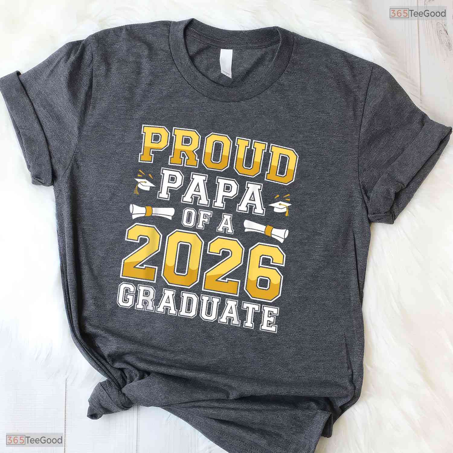 Proud Papa Of A 2026 Graduate High School Senior Class Matching Family T-Shirt