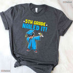 Funny Dabbing Boy 5th Grade Nailed It Elementary School Youth Graduation Shirt
