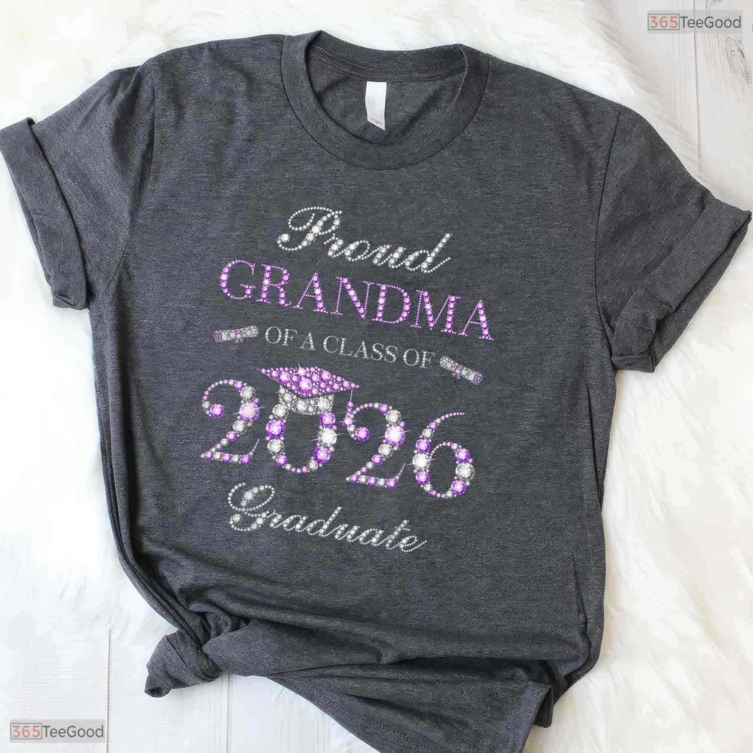 Proud Grandma Of A Class Of 2026 Graduate College High School Ceremony T-Shirt