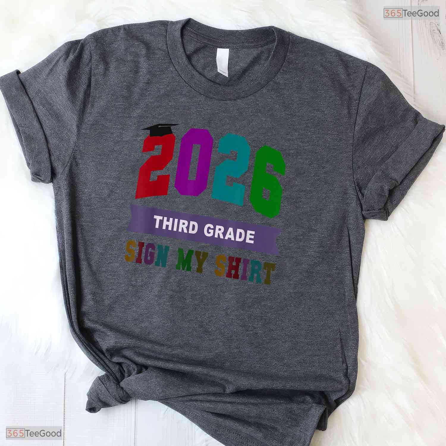 Bye 3rd Grade Last Day Of School 2026 Signing Autographs Memory Kids T-Shirt