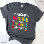 Proud Brother Of A Class Of 2026 5th Grade Graduate Elementary Ceremony Shirt
