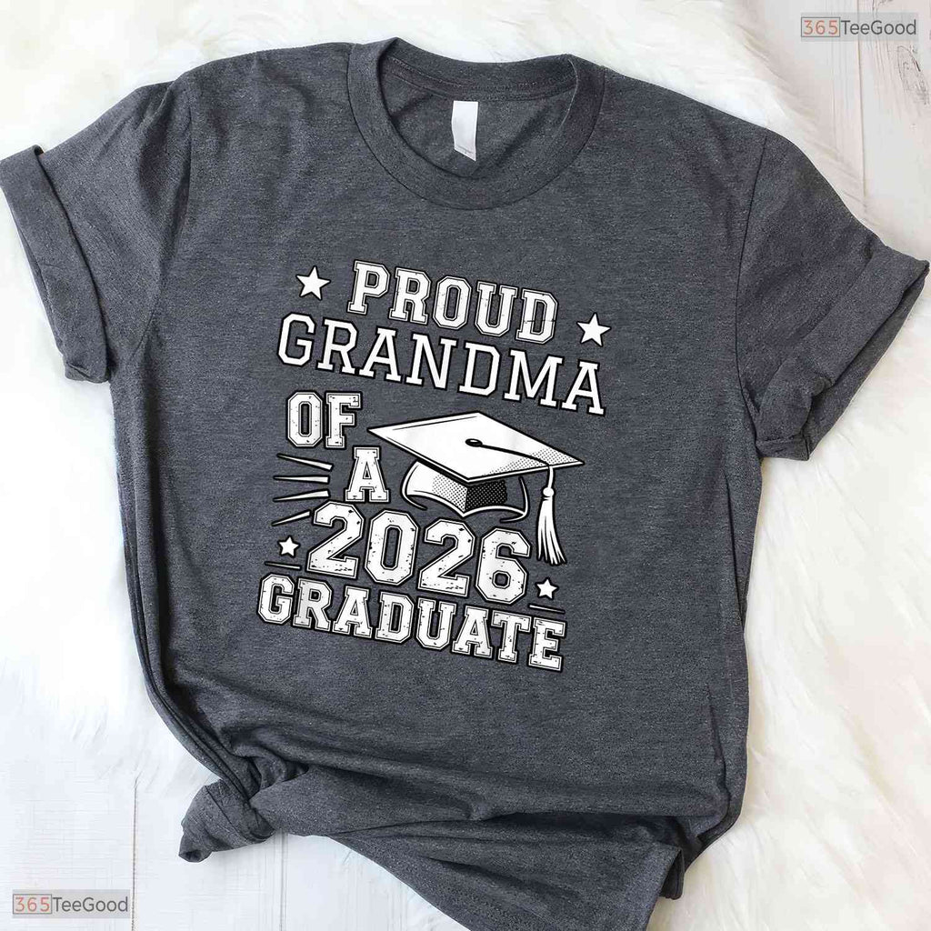 Cute Proud Grandma Of A 2026 Graduate Matching Family Graduation T-Shirt