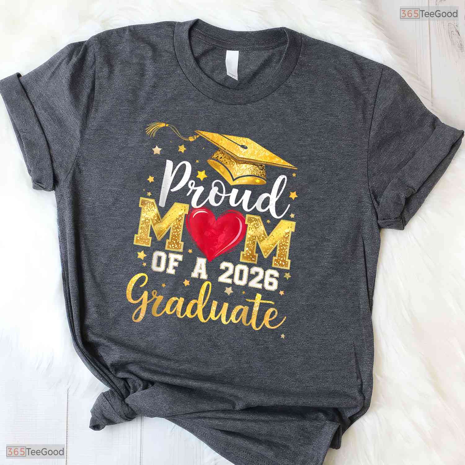 Supportive Proud Mom Of A 2026 Graduate Senior Class of 2026 Party T-Shirt