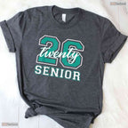 Class Of 2026 Senior Graduation Varsity Teal Letters High School T-Shirt
