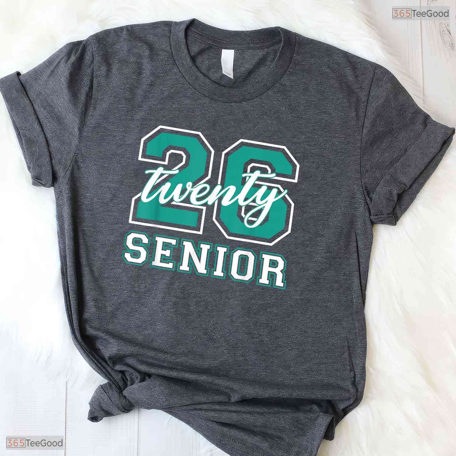 Class Of 2026 Senior Graduation Varsity Teal Letters High School T-Shirt
