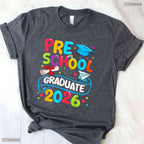 Awesome Preschool Graduate 2026 Pre-K Grad Funny School Graduation T-Shirt