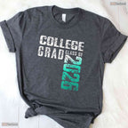 Official College Grad Class Of 2026 University Bachelor Degree Graduation T-Shirt