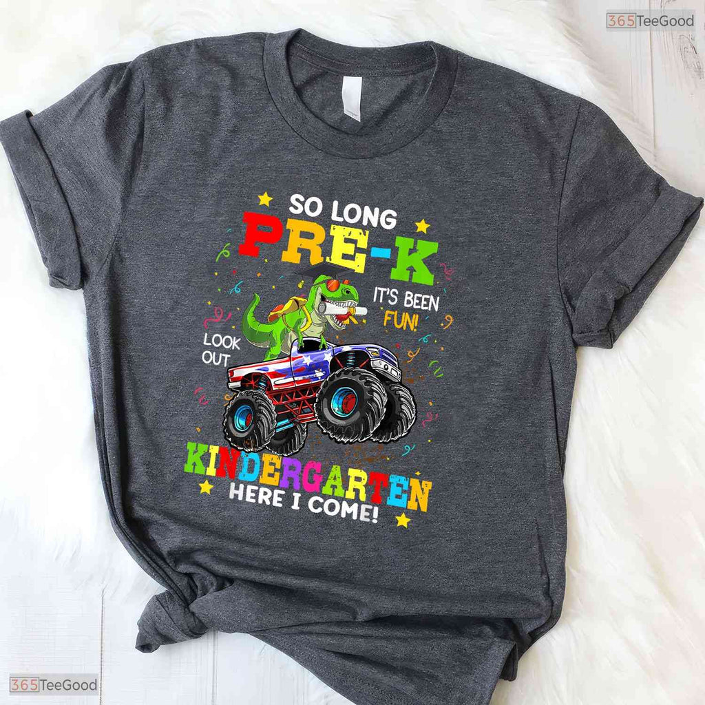 Cute Dinosaur Pre K Preschool Graduation Boys Last Day Of School Moving Up T-Shirt