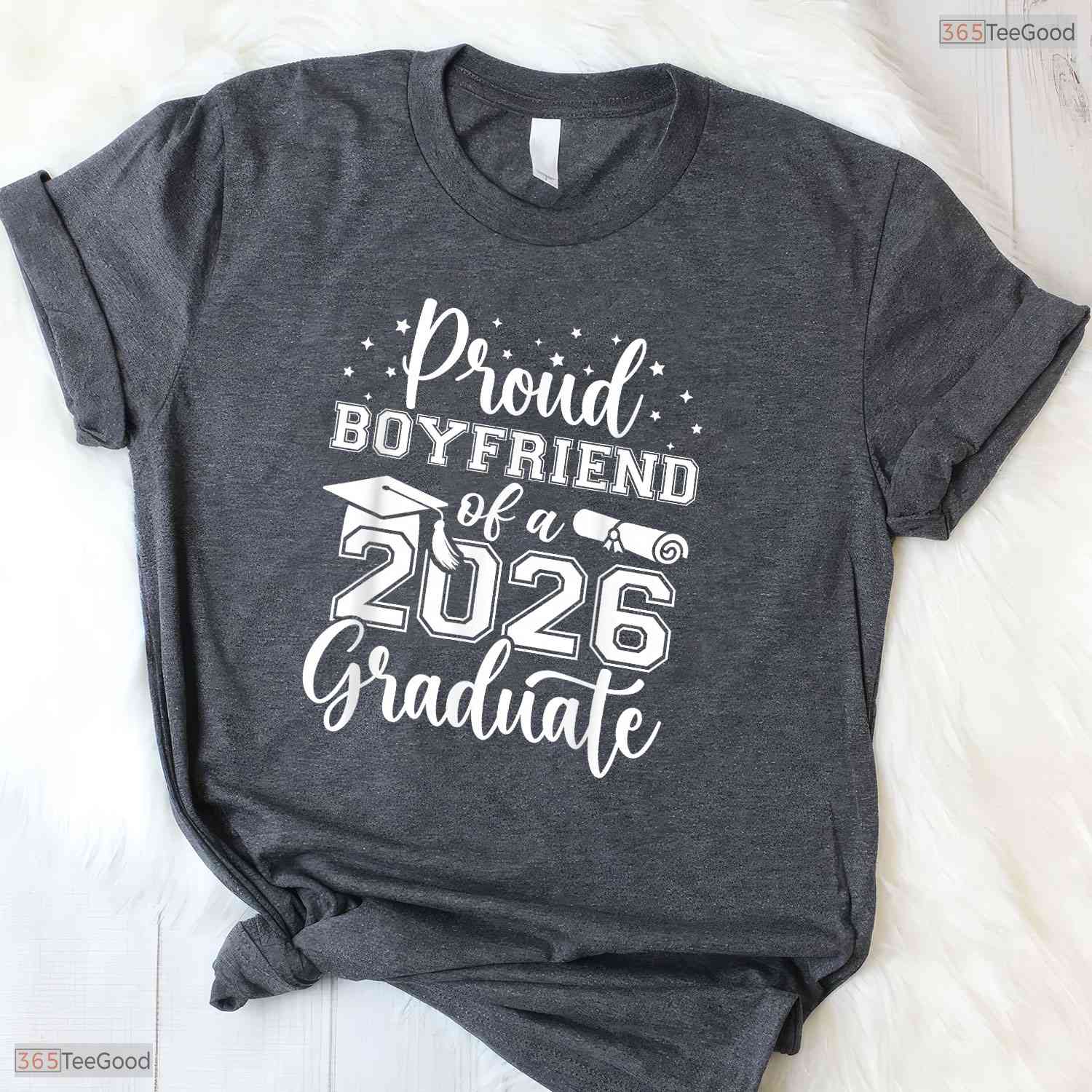 Proud Boyfriend Of A Class Of 2026 Graduate Senior High School Party Shirt