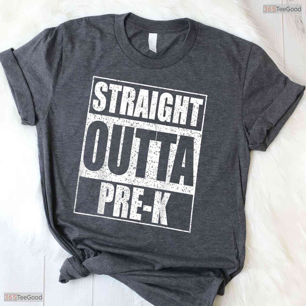Straight Outta Pre K Preschool Graduate Boys Girls Moving Up Ceremony Shirt