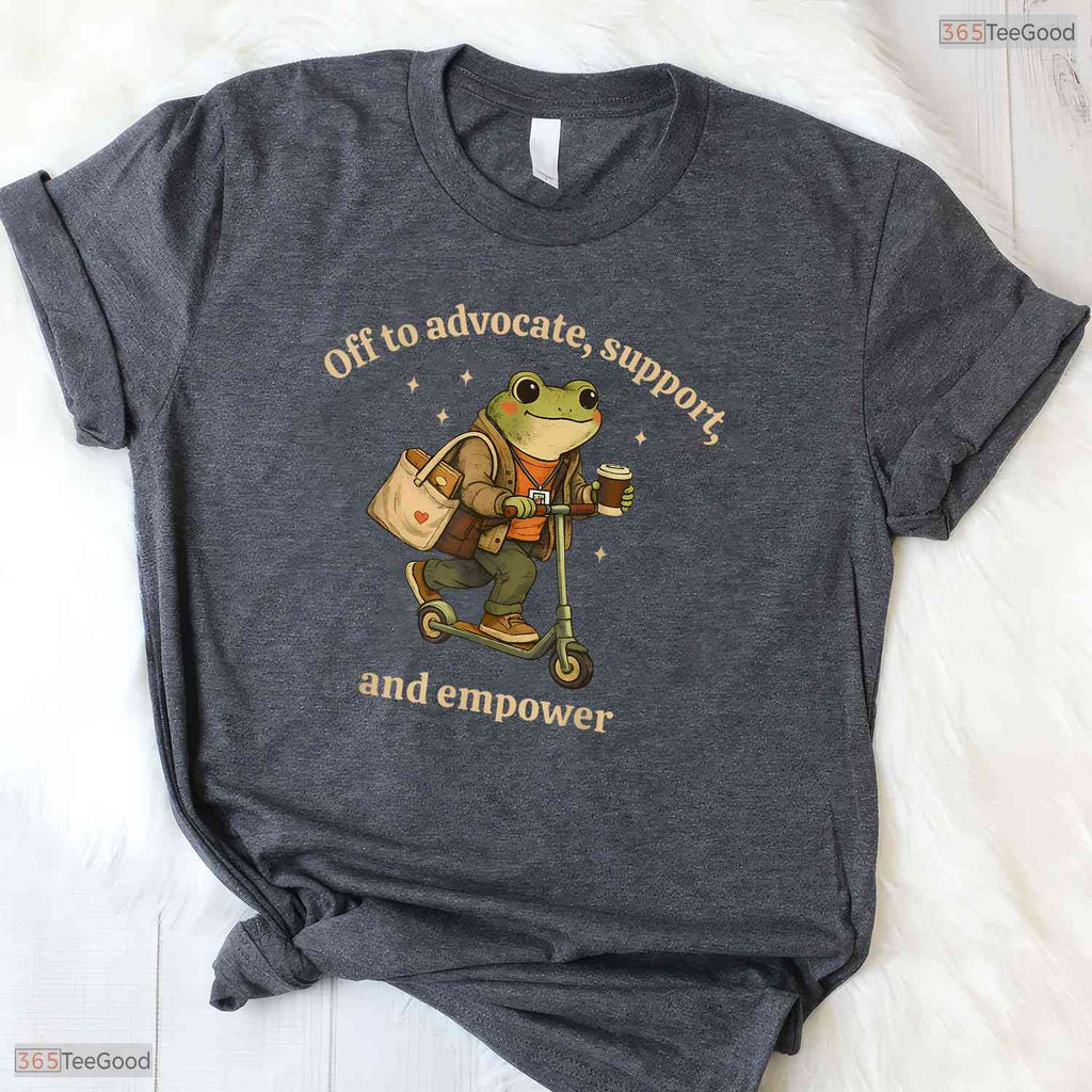 Off To Advocate Support Empower Funny Frog Social Worker Graduation T-Shirt