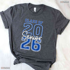 Class Of 2026 Senior Retro First Day Vintage High School Graduation Party Shirt