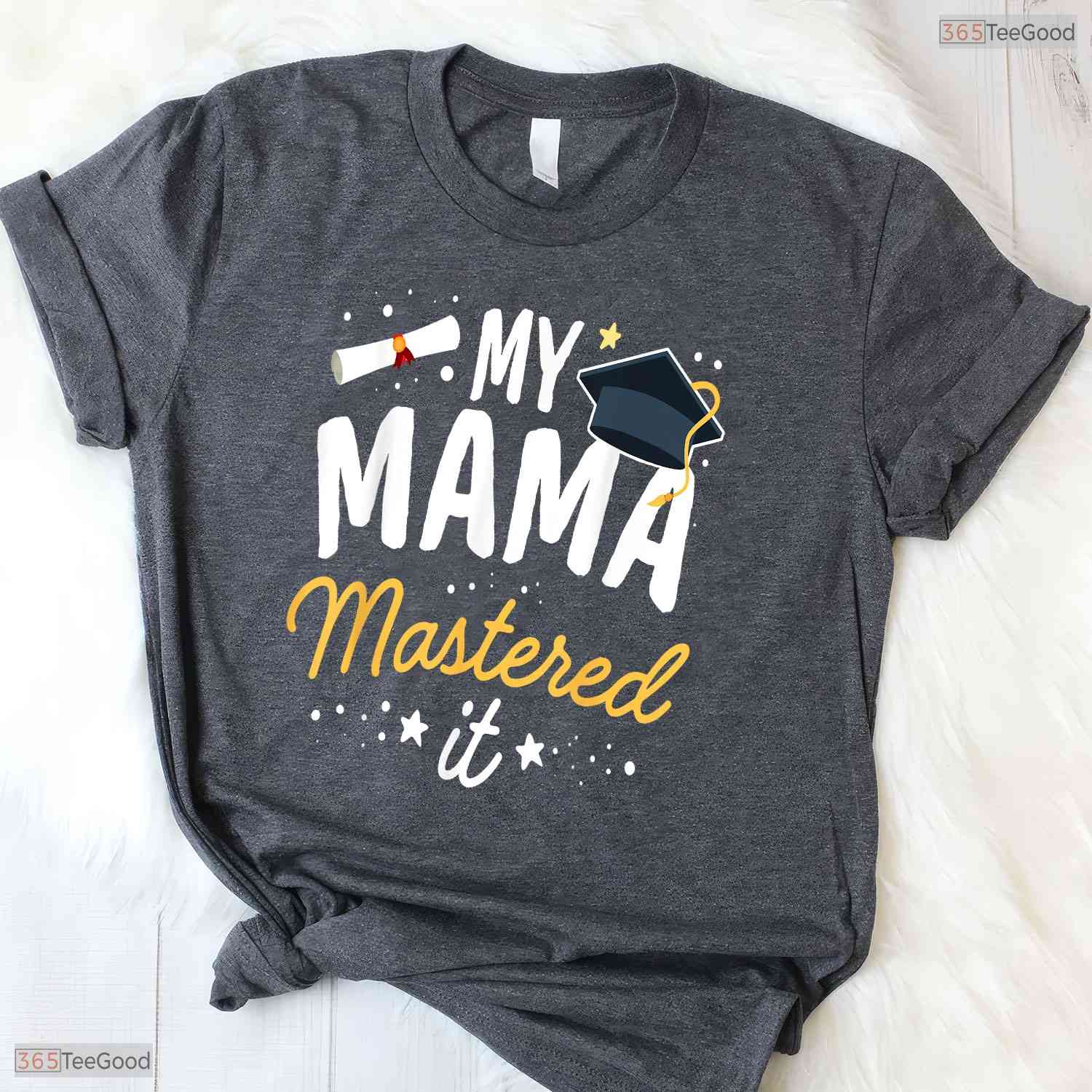 My Mama Mastered It Class Of 2026 Masters Degree Family Graduation Kids T-Shirt