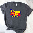 Groovy Senior 2026 Class Of 2026 Graduate High School Vintage Celebration Shirt