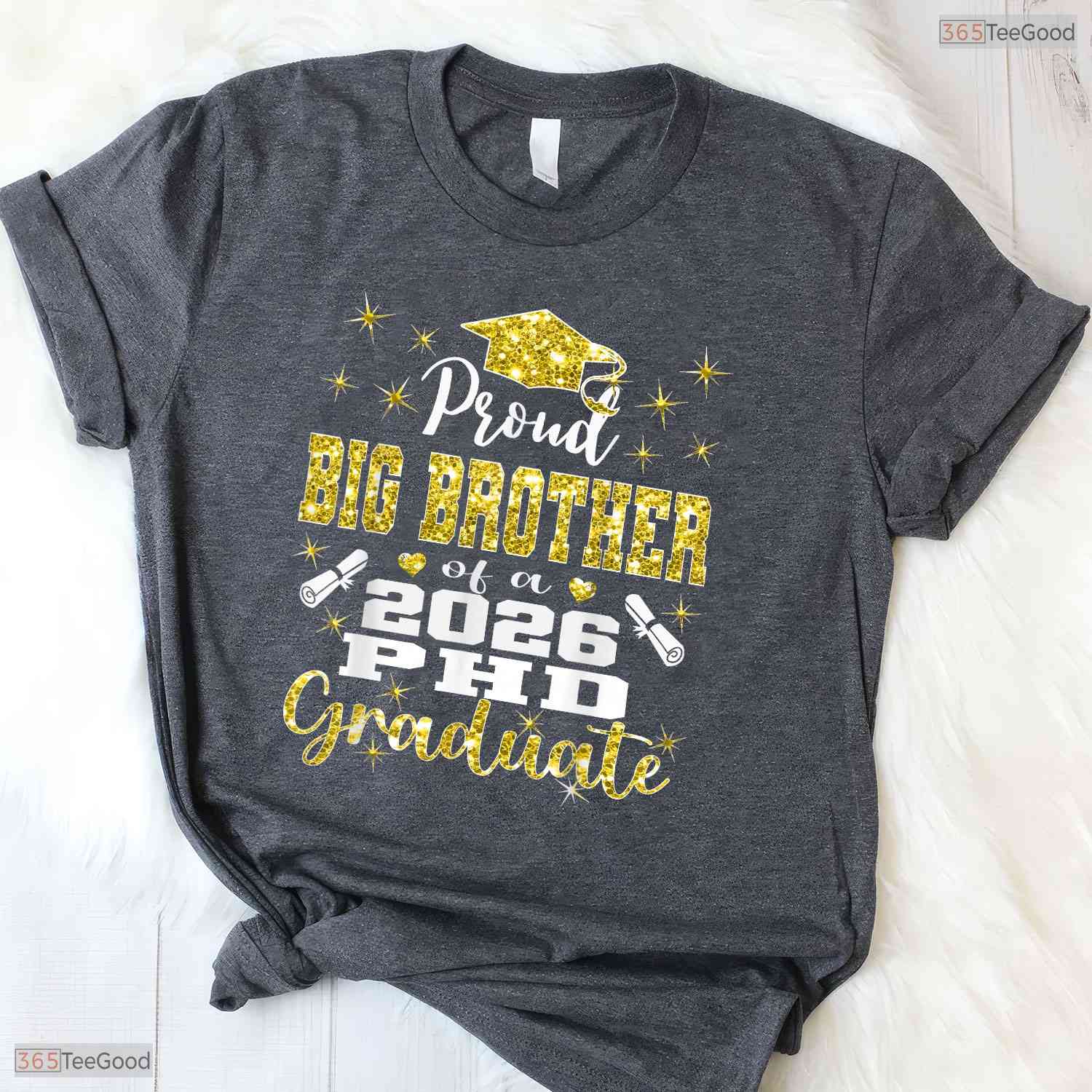 Proud Big Brother Class Of 2026 PhD Graduate Doctorate University Party T-Shirt