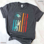 Vintage Class Of 2030 Graduation Back To School USA Flag Patriotic Youth T-Shirt