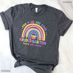 Last Day Pre-K Done Kindergarten Here We Come Cute Moving Up Graduation Kids T-Shirt