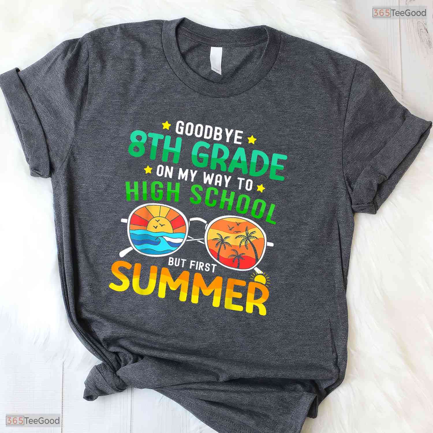 Goodbye 8th Grade Hello 9th Grade Summer Middle School Transition Graduation T-Shirt