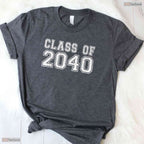Class Of 2040 Graduate Back To School Funny Oversized Youth Milestone Graduation Shirt