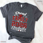 Proud Family Of A 2026 Graduate High School Senior Matching Ceremony Graduation Shirt