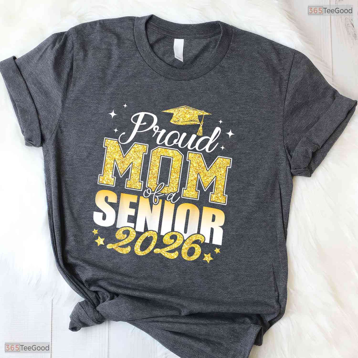 Proud Mom Of A Senior 2026 Class Of 2026 Graduate High School Family Party T-Shirt