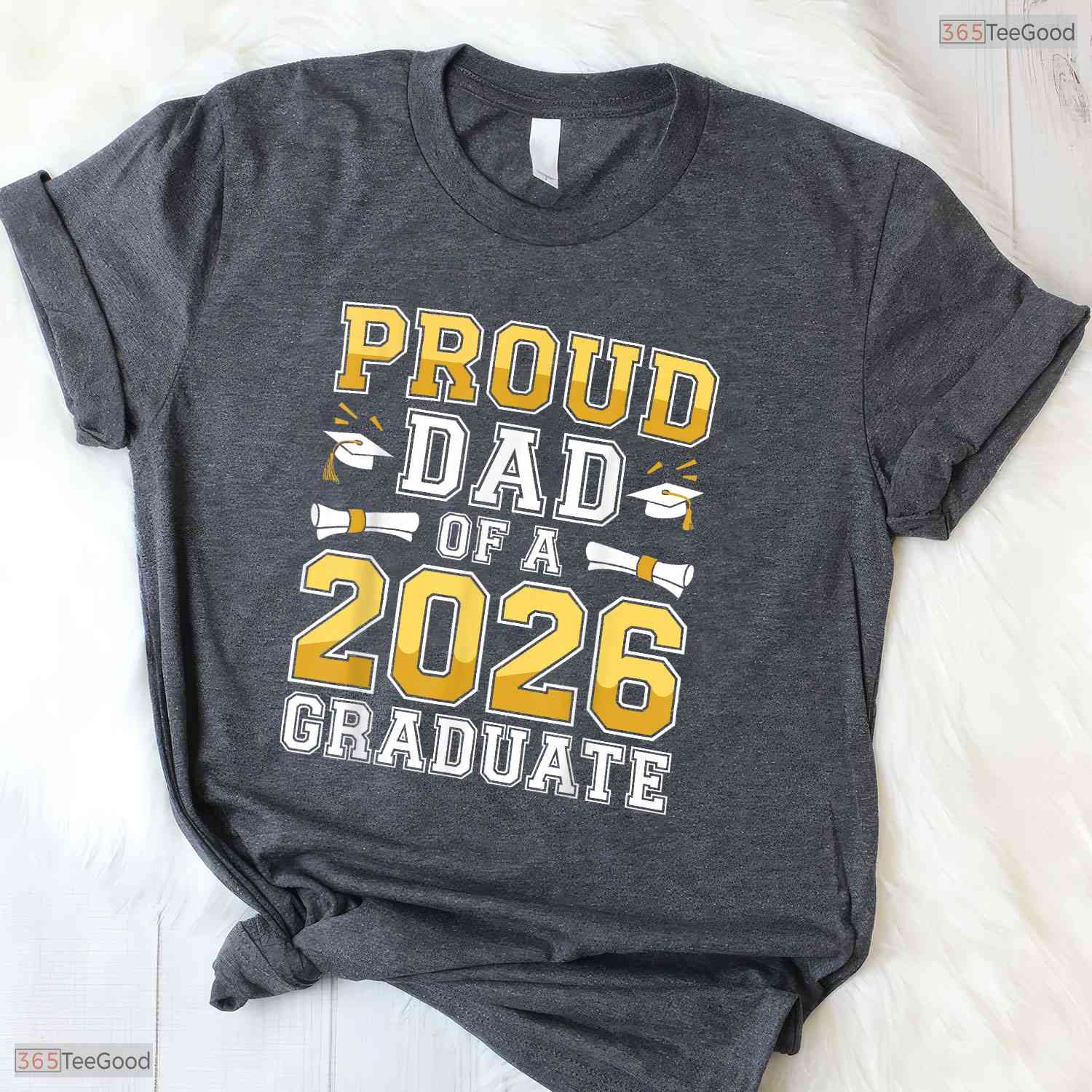 Proud Dad Of A 2026 Graduate Senior Class Matching Family Celebration Party T-Shirt