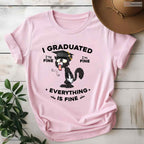 I Graduated Funny Black Cat High School College University Graduate Gag Gift T-Shirt