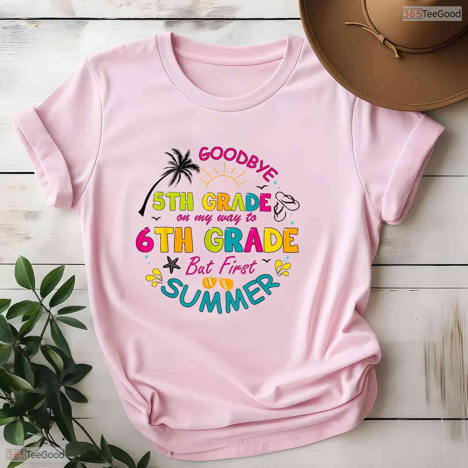 Goodbye 5th Grade Hello Middle School Summer Break Youth Graduation Shirt