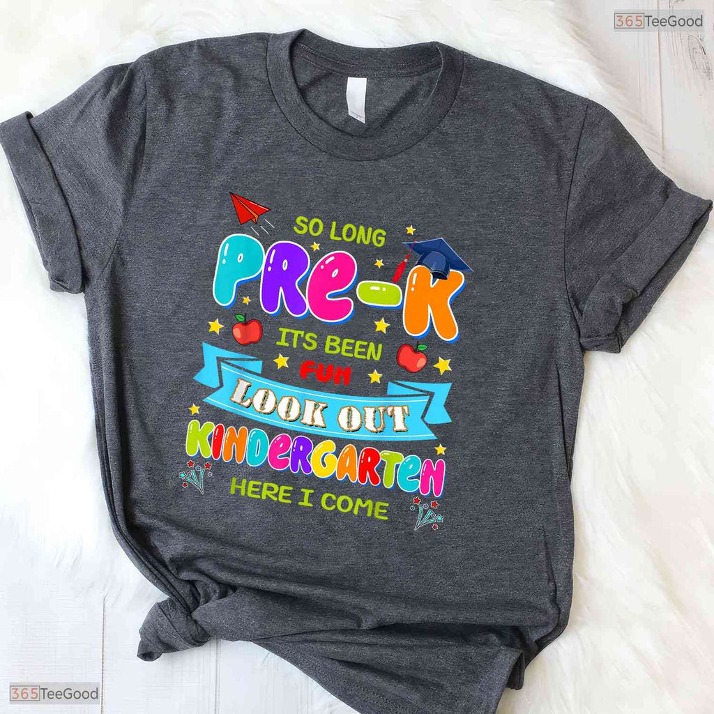 Colorful Preschool Graduation 2025 Pre-K Graduate Kids Boys And Girls Party T-Shirt