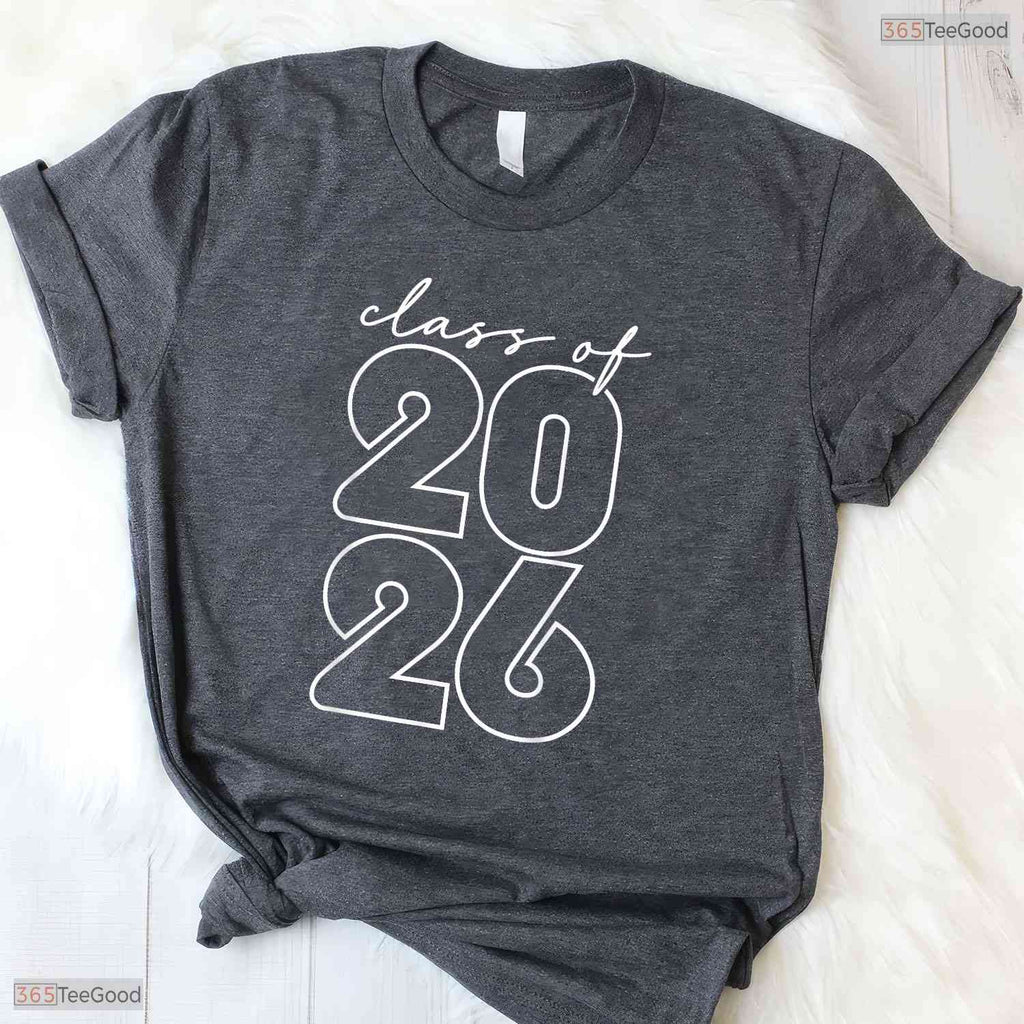 Retro Vintage Class Of 2026 High School Senior Graduation Commemorative Shirt