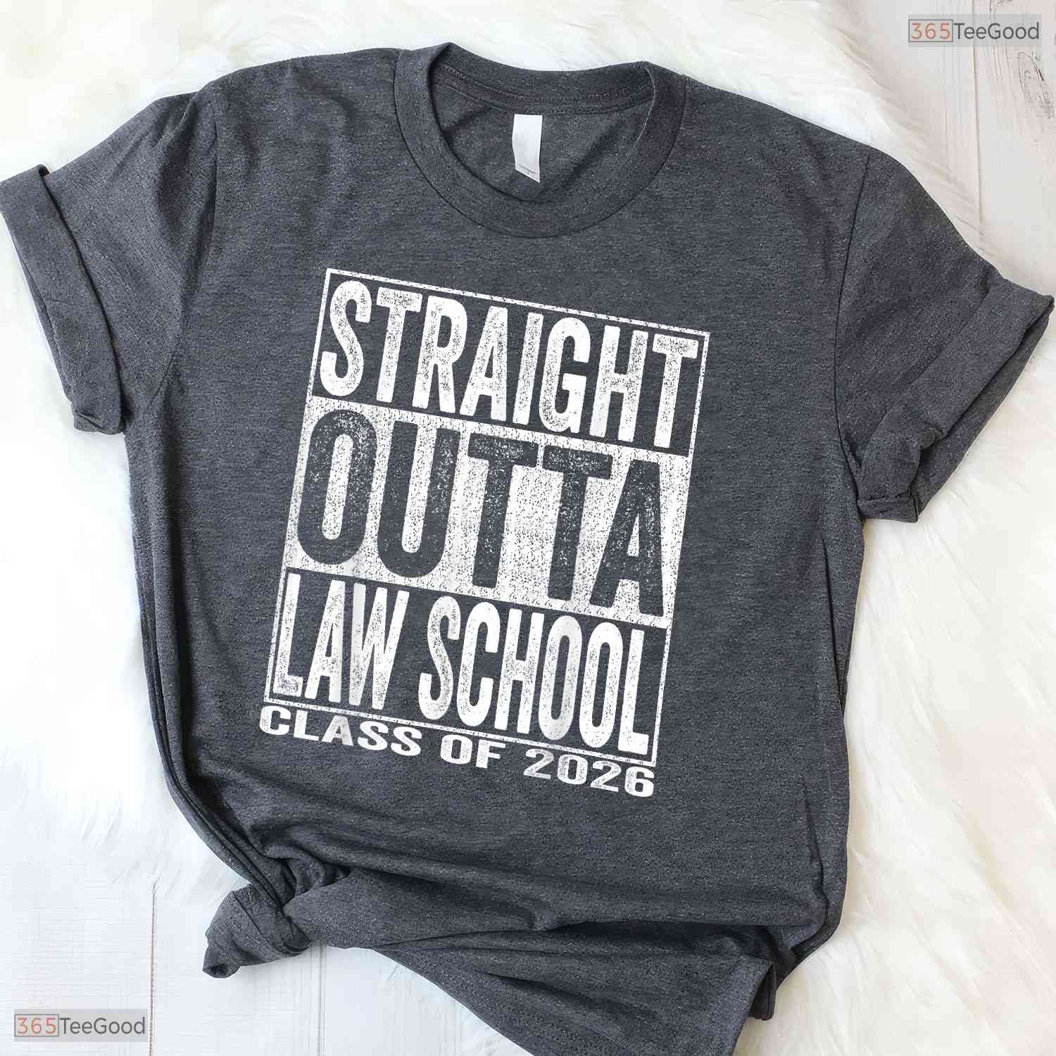 Straight Outta Law School Graduate Funny Class Of 2026 Future Lawyer T-Shirt
