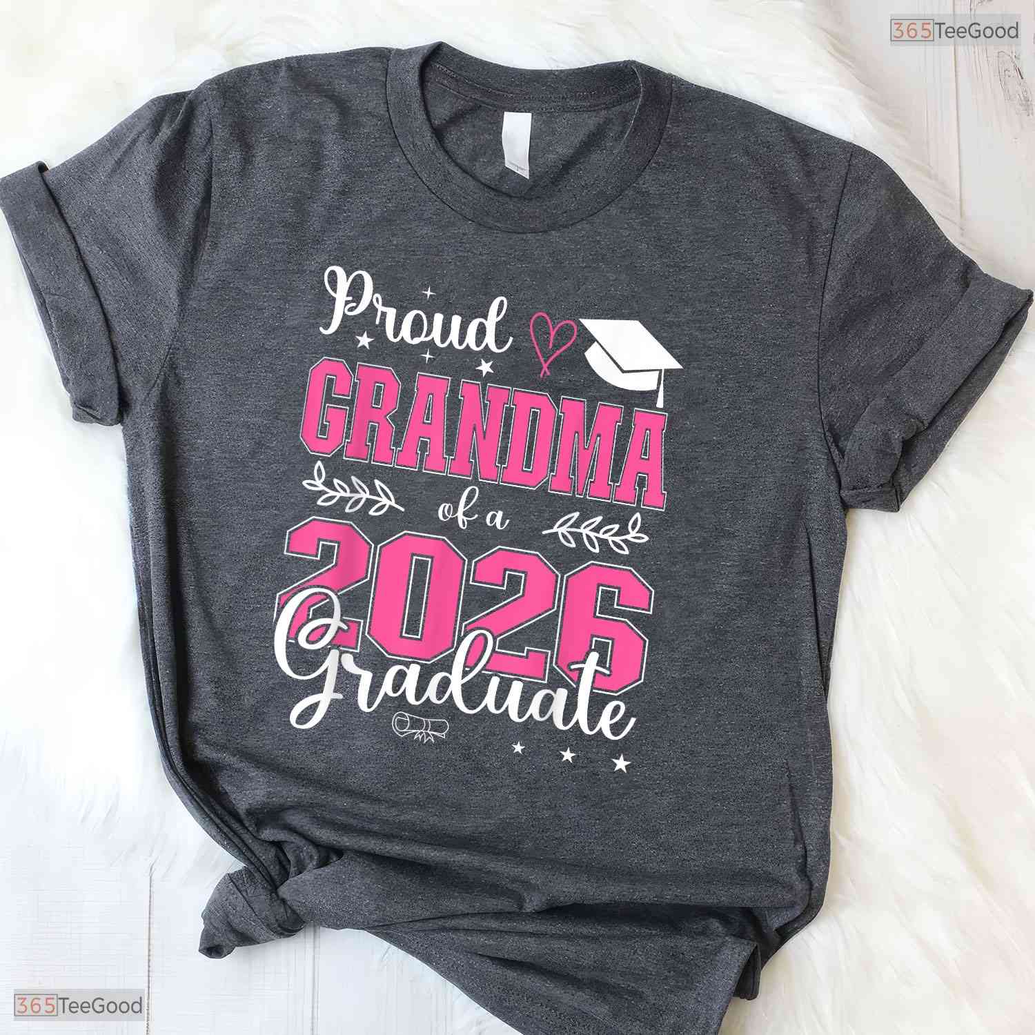 Proud Grandma Of A Class Of 2026 Graduate High School Senior Commemorative Shirt