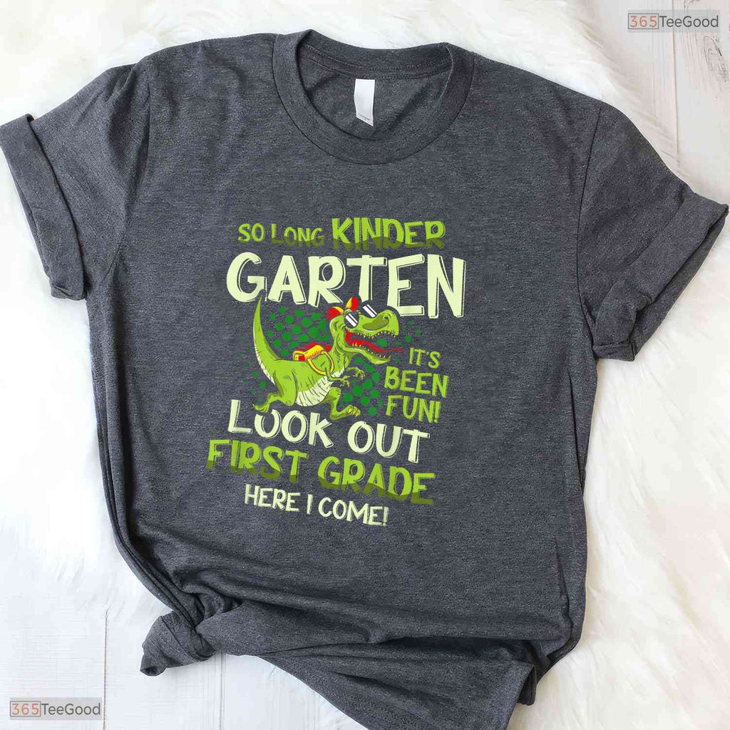 So Long Kindergarten Hello First Grade Youth Moving Up Graduation Ceremony T-Shirt