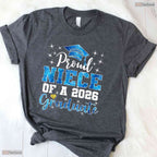Super Proud Niece Of A 2026 Graduate High School Senior Family Party T-Shirt