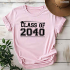 Class Of 2040 Grow With Me Handprints On Back K To 12th Grade Keepsake T-Shirt