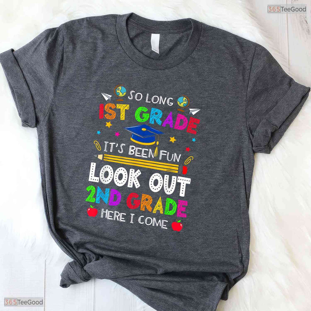 So Long 1st Grade Hello 2nd Grade Here I Come 2026 Youth Graduation T-Shirt