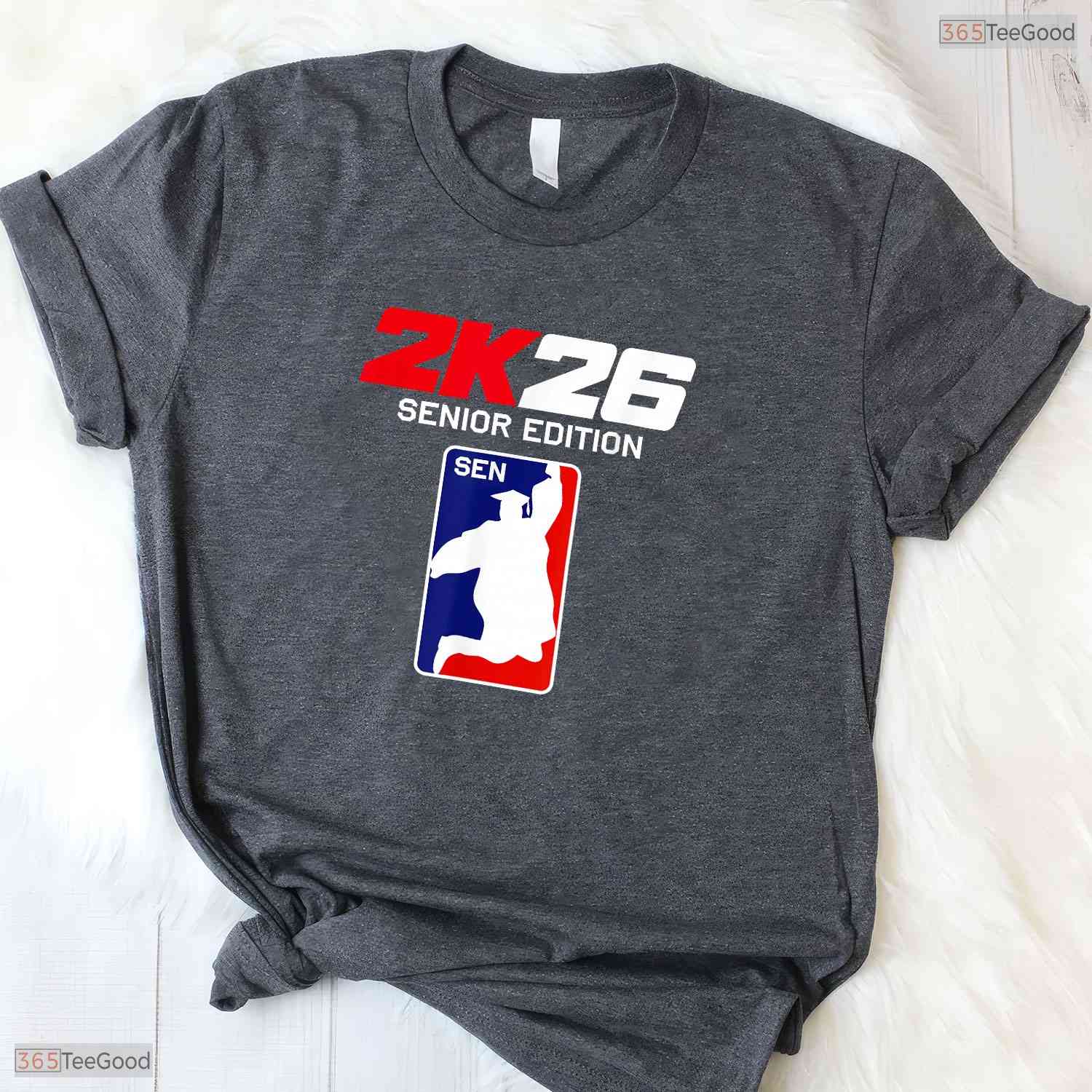 Class Of 2026 Senior Year Gamer Style Basketball Athlete Graduation T-Shirt
