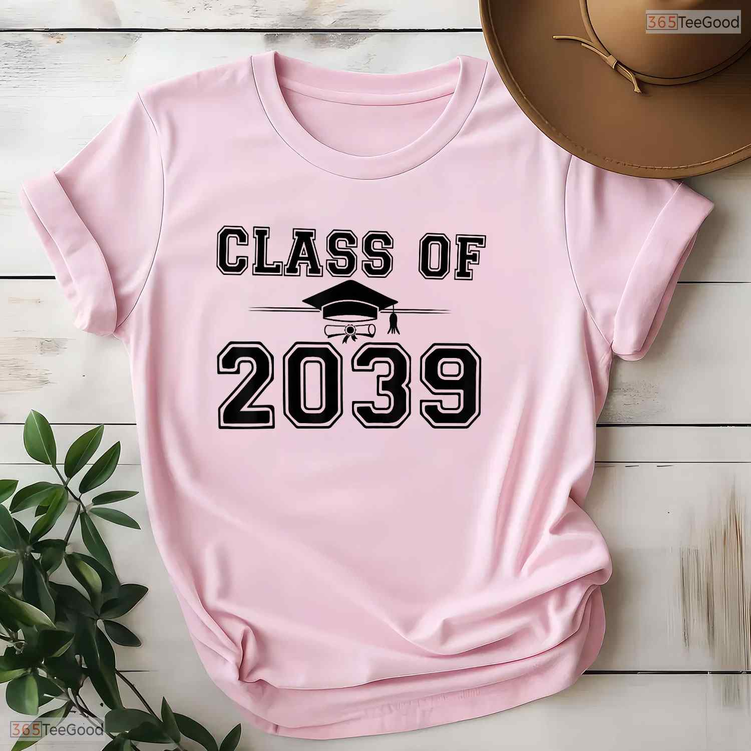 Class Of 2039 Grow With Me Graduation Handprint On Back Memory Keepsake Shirt