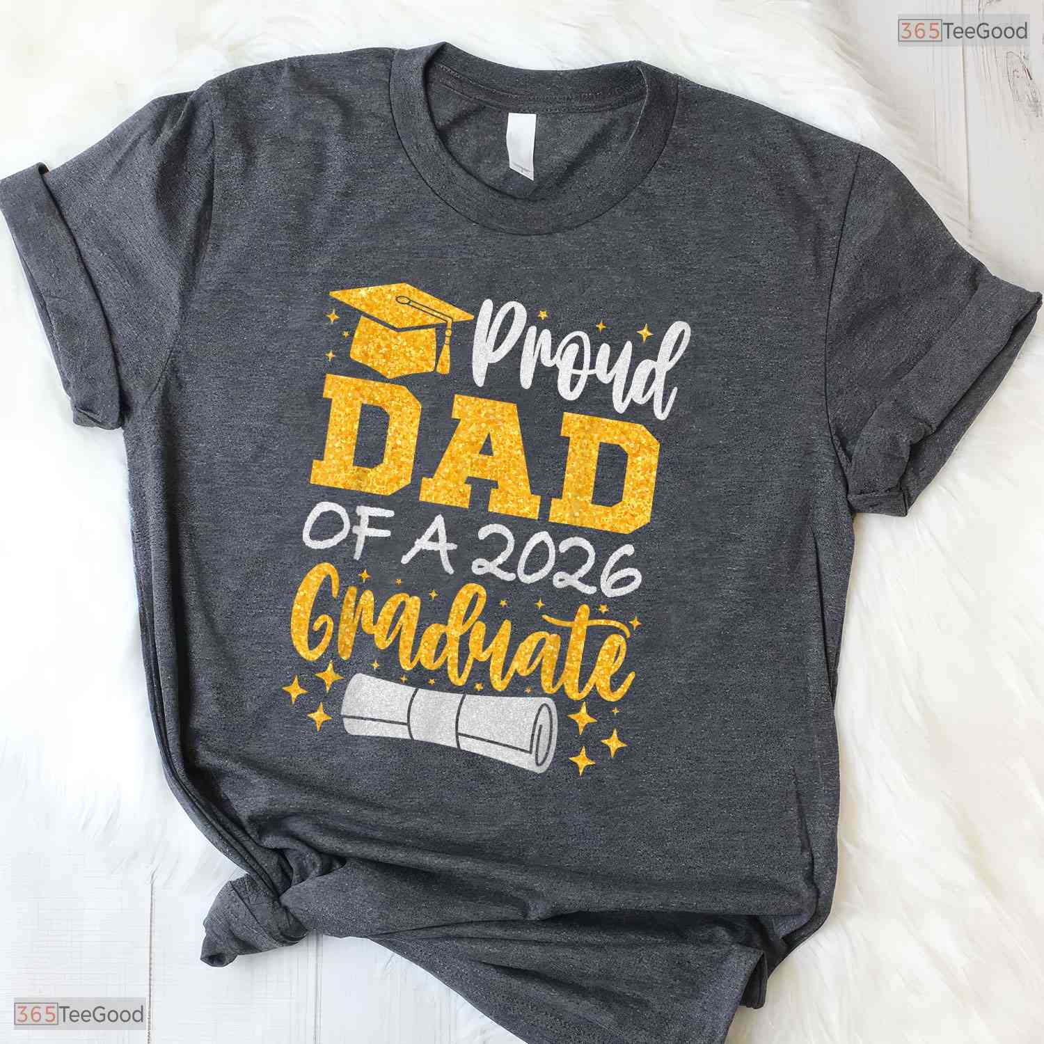 Proud Dad Of A 2026 Graduate High School Senior Class Ceremony Family T-Shirt